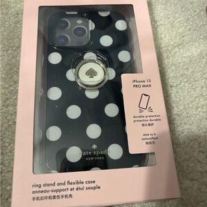 Kate Spade Black and White Polka Dot Case for iPhone 13 Pro Max